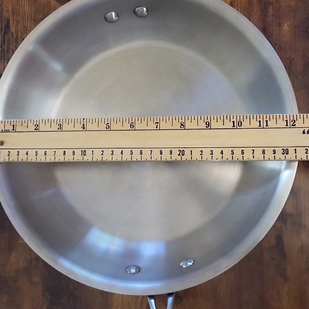 Sur La Table Stainless Steel 12” Skillet Fry Sauté Frying Pan Double Handle